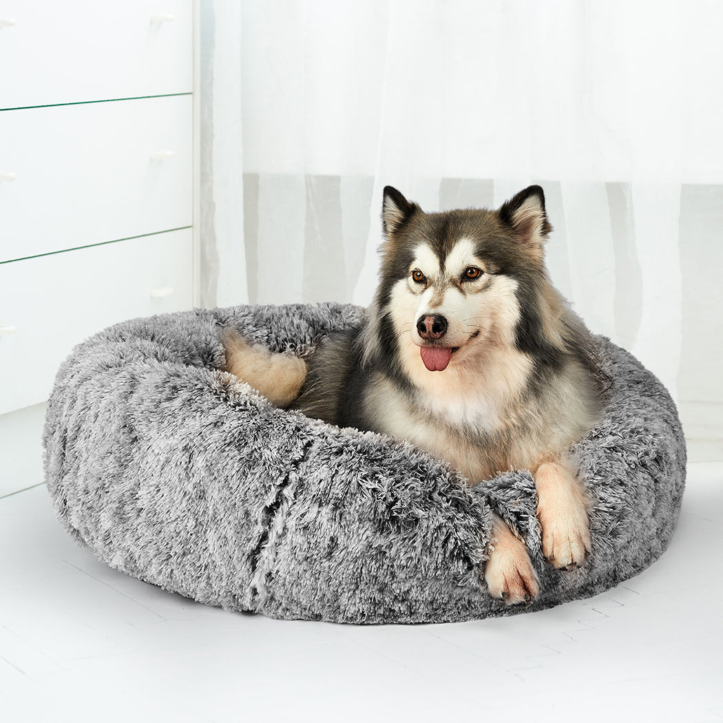 PaWz Pet Bed Cat Dog Donut Nest Calming XXL Charcoal XX-Large-1973193634211827719