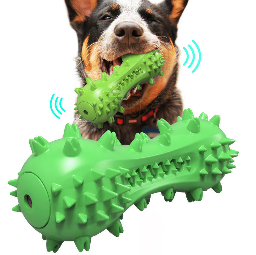 Green Squeak Dog Toothbrush-1962324912370749440