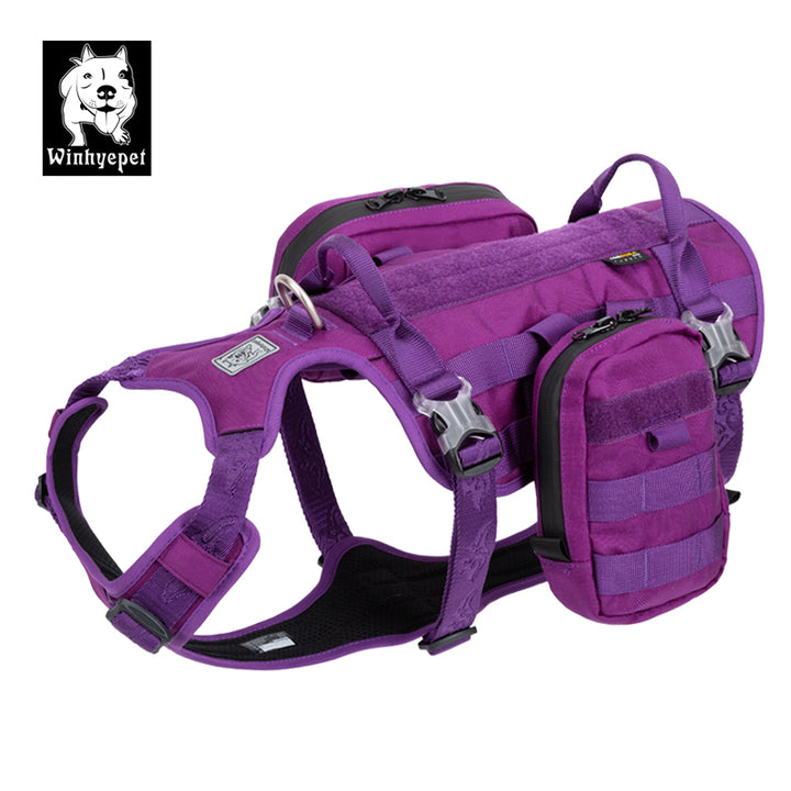 Whinhyepet Military Harness - Purple, L-1831155663502446593