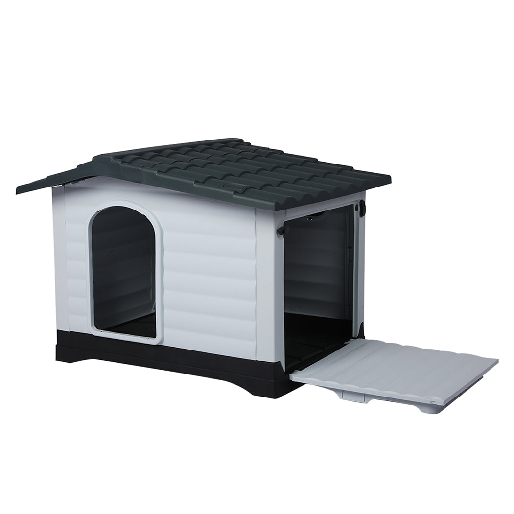 PaWz Dog Kennel Outdoor Indoor Plastic L Grey-1973193644752113664