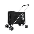 PaWz Pet Stroller Dog Cat Cage Carrier Black-1973193624489431040