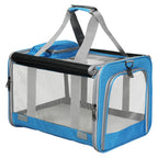 Pawz 3 in 1 Pet Soft Crate Dog Cat Carrier L Size Blue-1973193524660801536