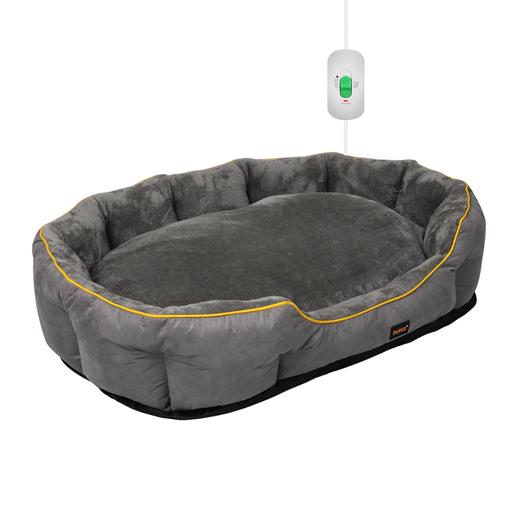 PaWz Electric Pet Heater Bed Heated L Grey Large-1973193656139649024