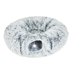 Pawz Cat Tunnel Foldable Fluffy Plush Play Tube Grey-1973193512761561088