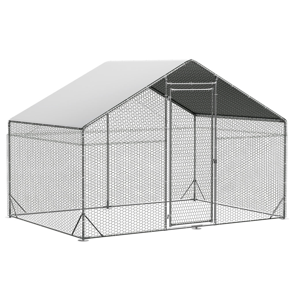 Pawz 200x300x194cm Large Metal Walk-in Chicken Coop Cage-1973193526204305408