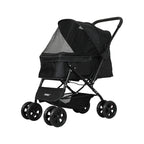 PaWz Pet Stroller Dog Cat Carrier Foldable Black-1973193719184232448
