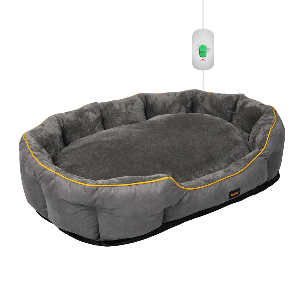 PaWz Electric Pet Heater Bed Heated XL Grey X-Large-1973193657288888320