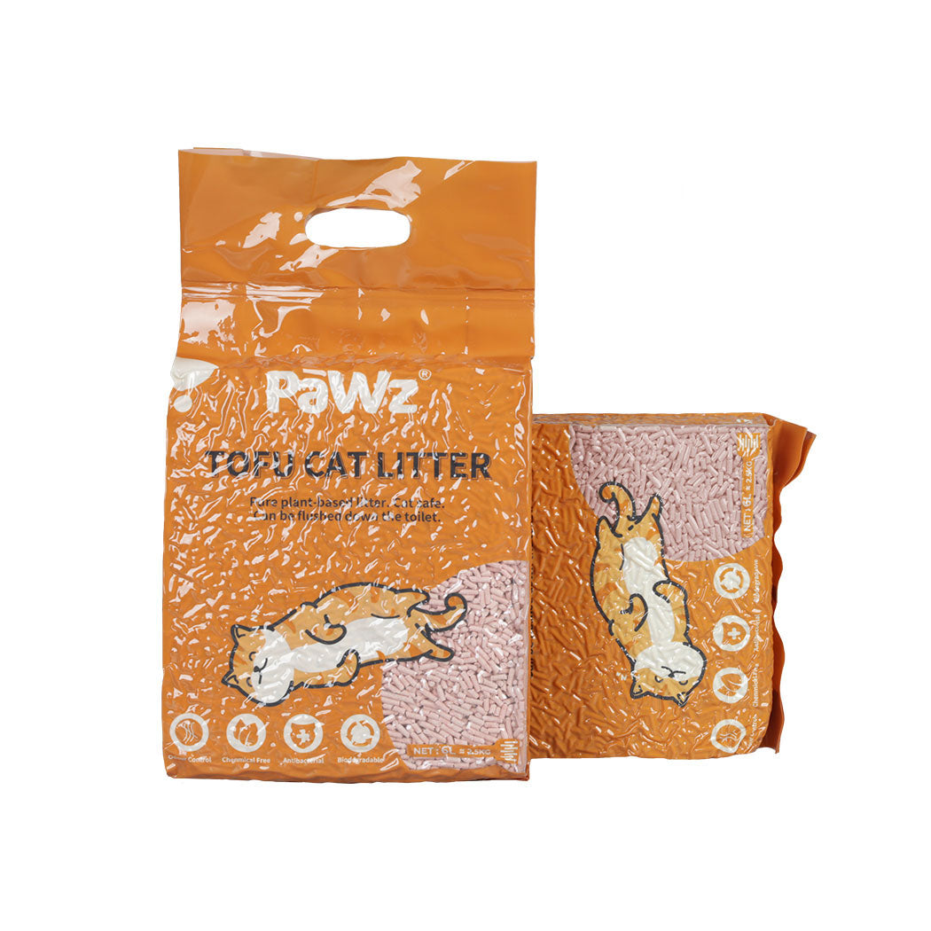 PaWz 2.5kg Tofu Cat Litter Clumping Peach x1-1975420391023316992