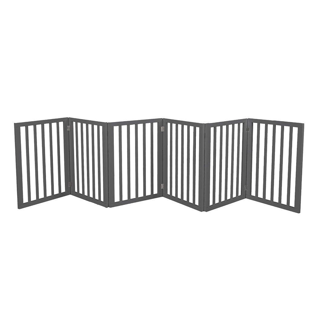PaWz Wooden Pet Gate Dog Fence Safety Grey 100 Pack-1973193643569319936