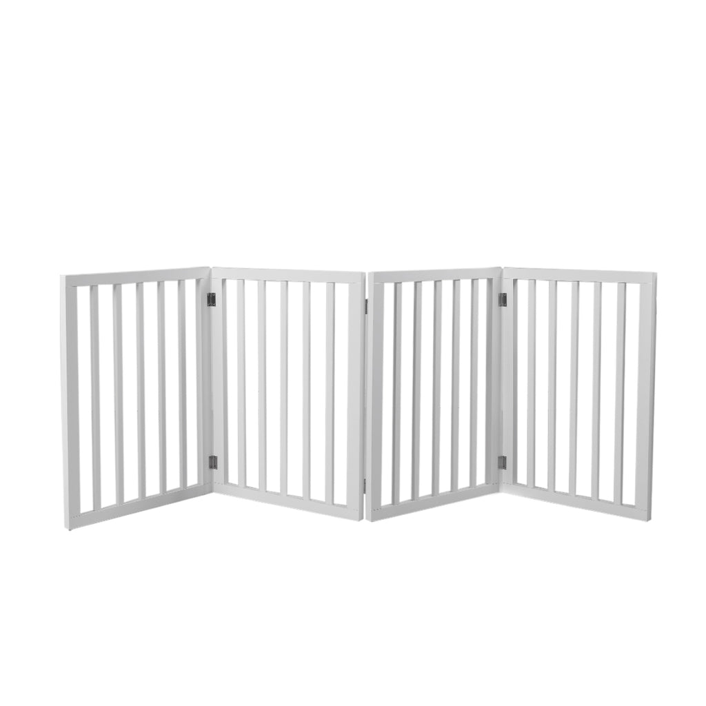 Wooden Pet Gate Dog Fence Retractable White 600x 3MM-1973193643191832576