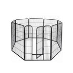 PaWz 8 Panel Pet Dog Playpen Puppy Exercise Black 2.5kg Mackerel & Lamb-1975420507880820736