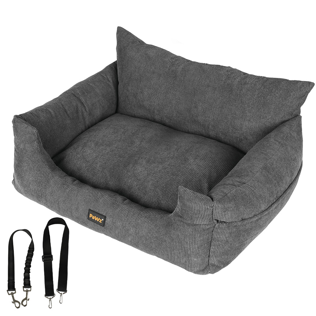 PaWz Pet Car Booster Seat Dog Protector L Grey Large-1973193673457930240