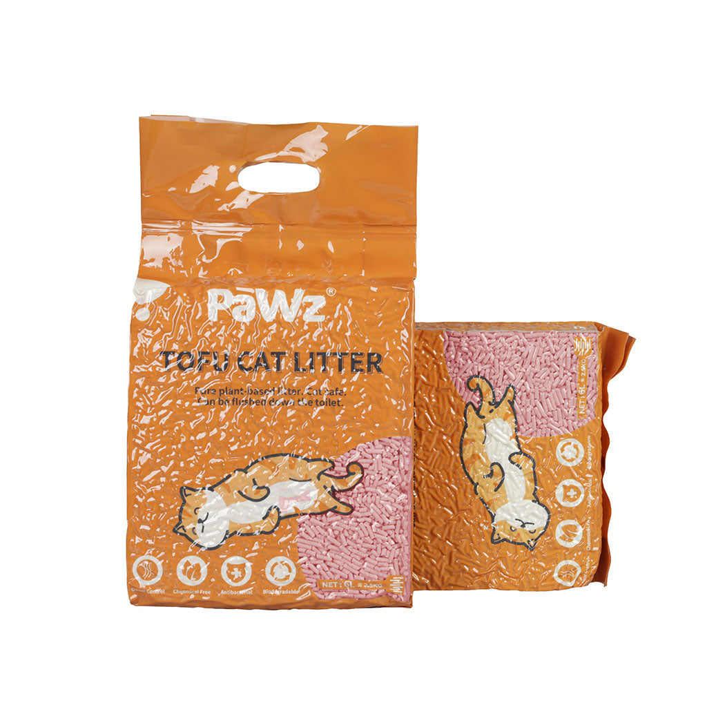 PaWz 2.5kg Tofu Cat Litter Clumping Watermelon x2-1973193454683033600