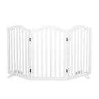 PaWz Wooden Pet Gate Dog Fence Safety White-1975420391706988544