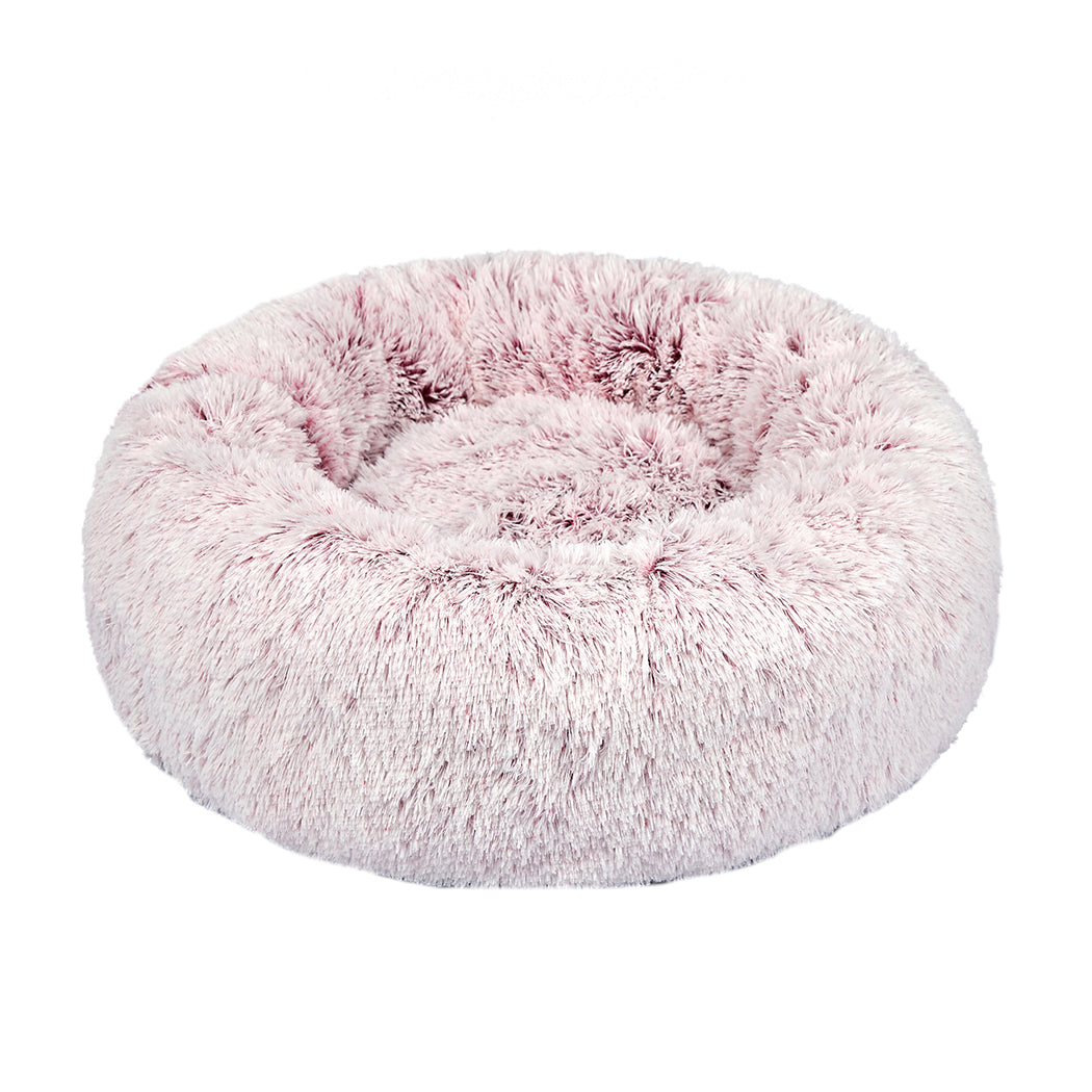PaWz Pet Bed Cat Dog Donut Nest Calming M Pink Medium-1973193631087071232