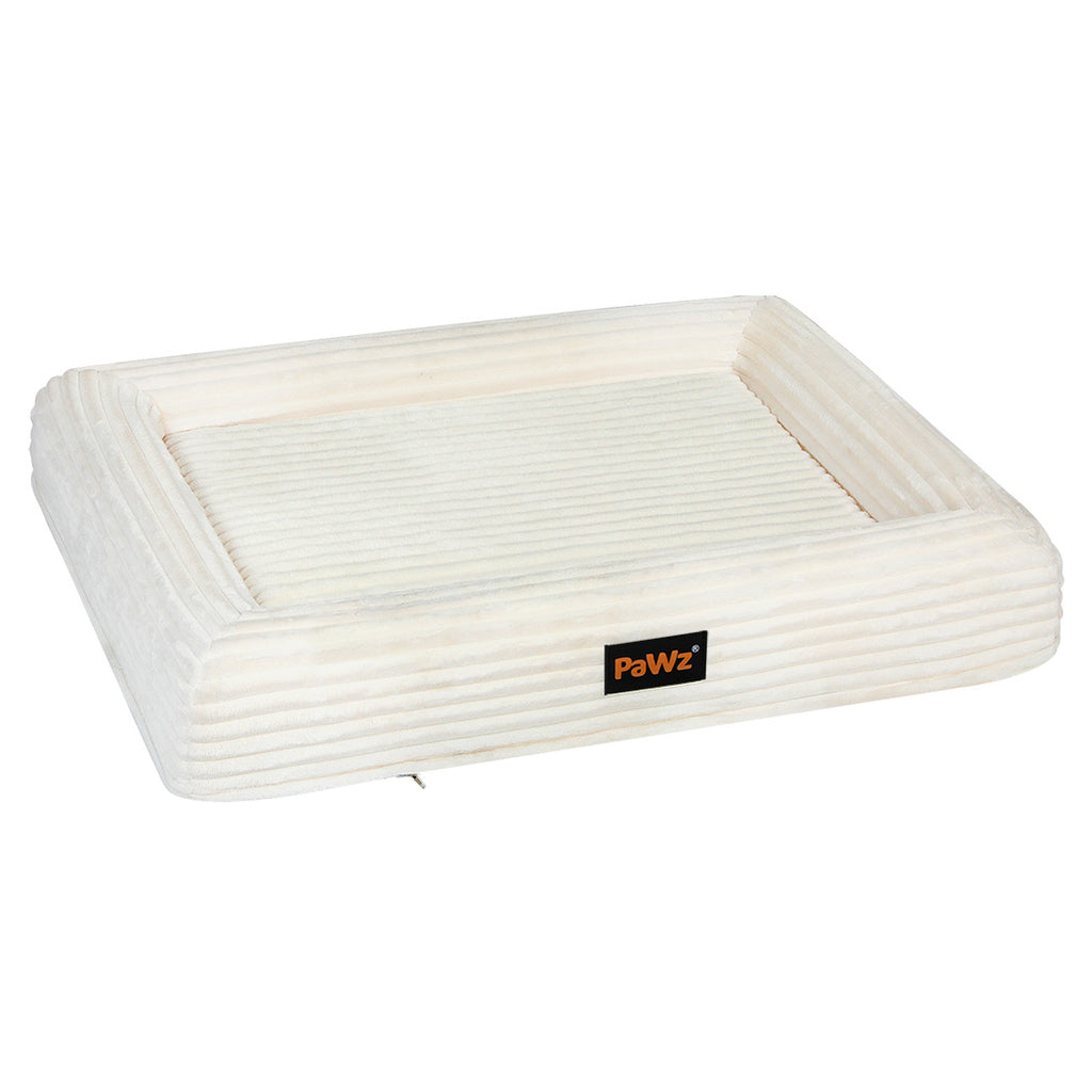 Pawz XXL Size Orthopedic Dog Bed with Corduroy Removable Cover Waterproof Washable Beige-1975420347981369344