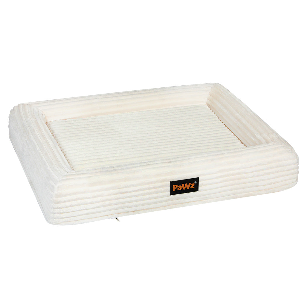 Pawz XXL Size Orthopedic Dog Bed with Corduroy Removable Cover Waterproof Washable Beige-1975420347981369344