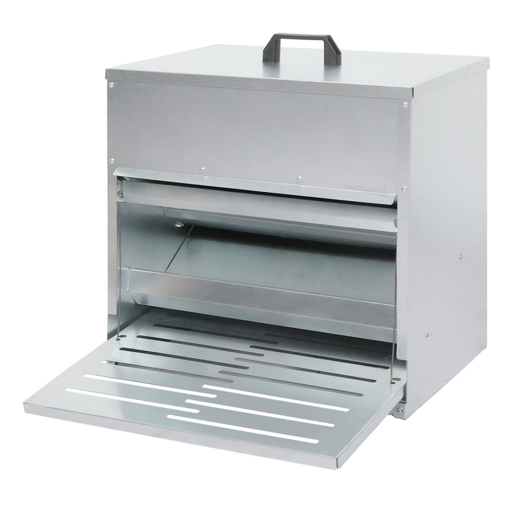 PaWz 10KG Auto Chicken Feeder Dispenser Galvanised Steel-1973193513172602880