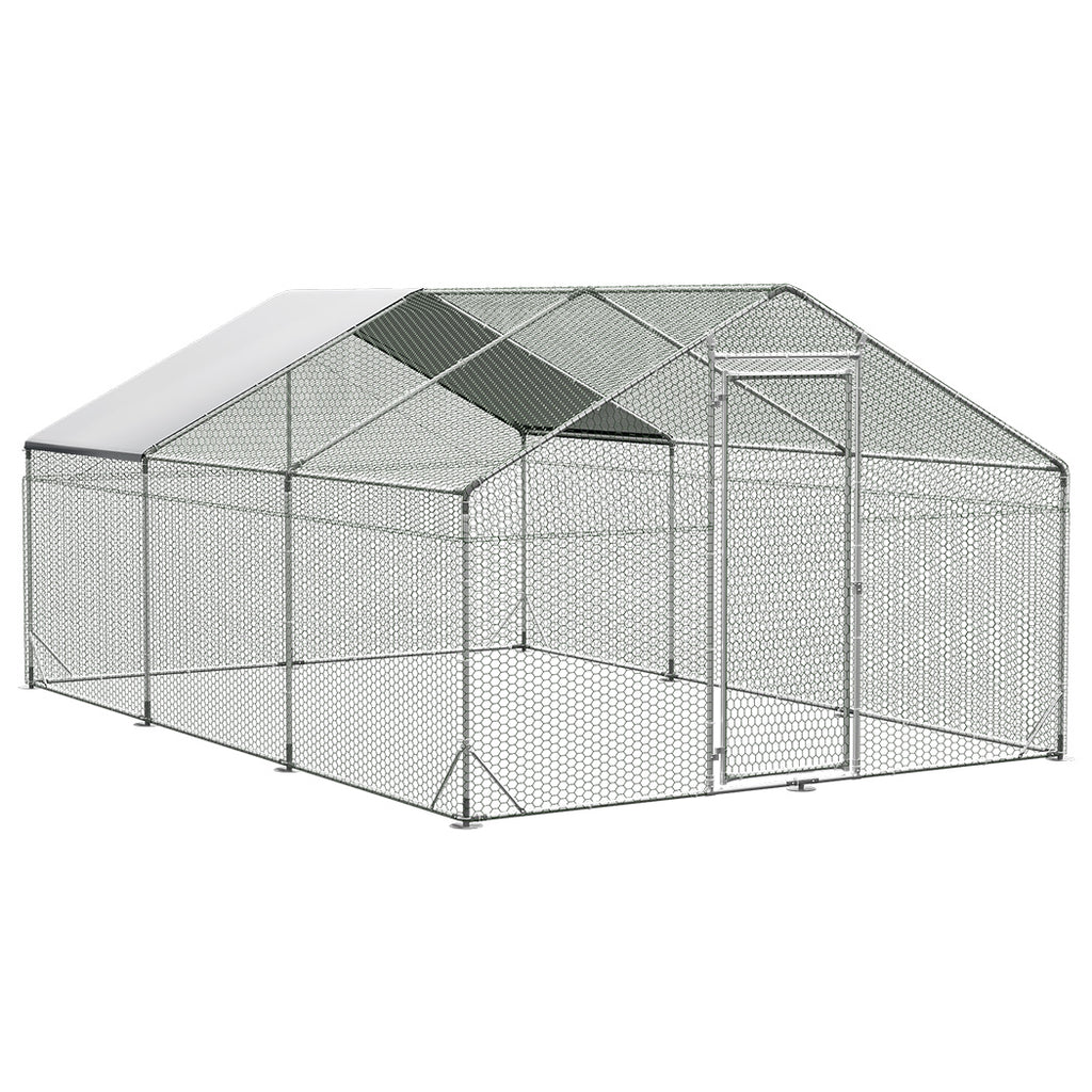 Pawz 600x300x194cm Large Metal Walk-in Chicken Coop Cage-1973193526581792768