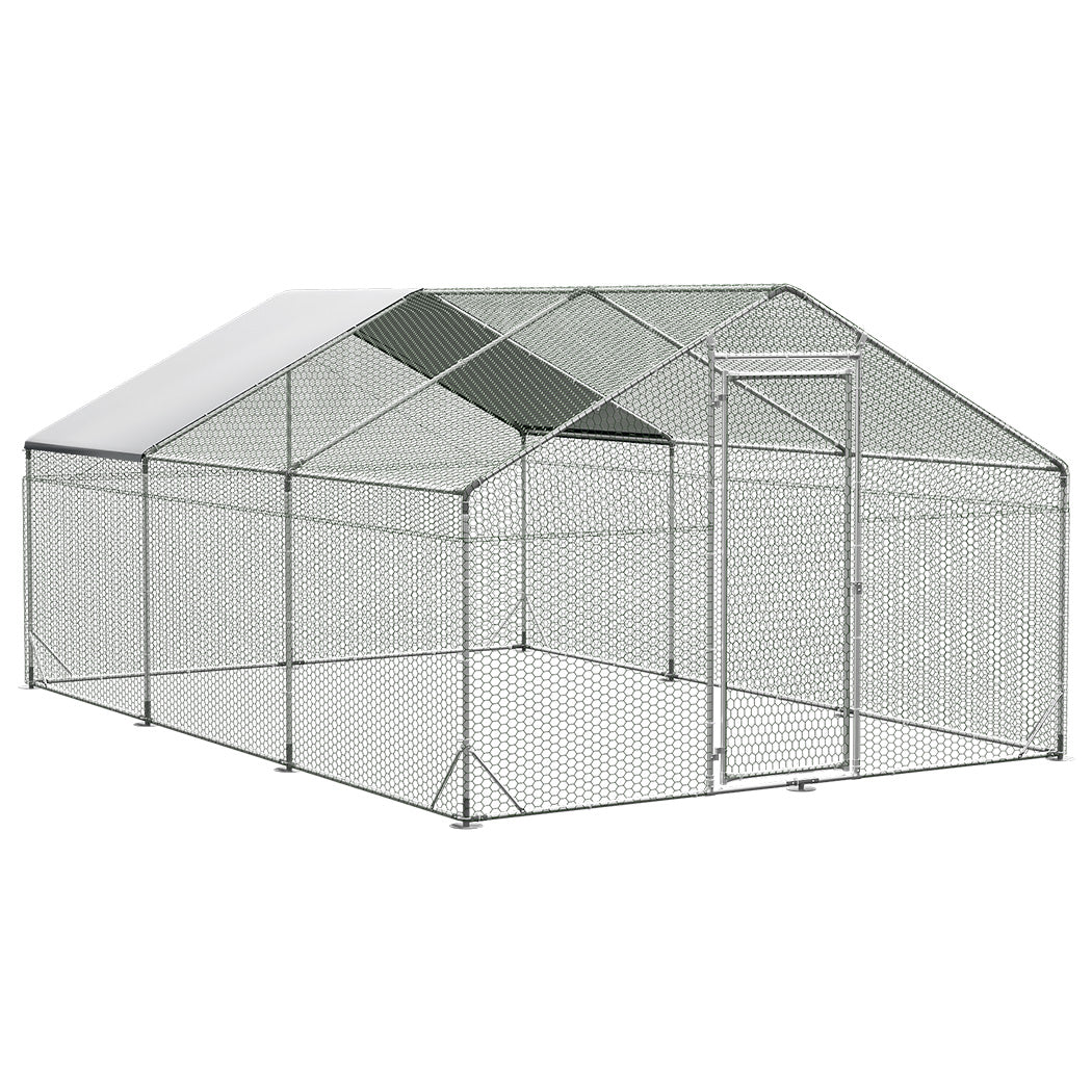Pawz 600x300x194cm Large Metal Walk-in Chicken Coop Cage-1973193526581792768