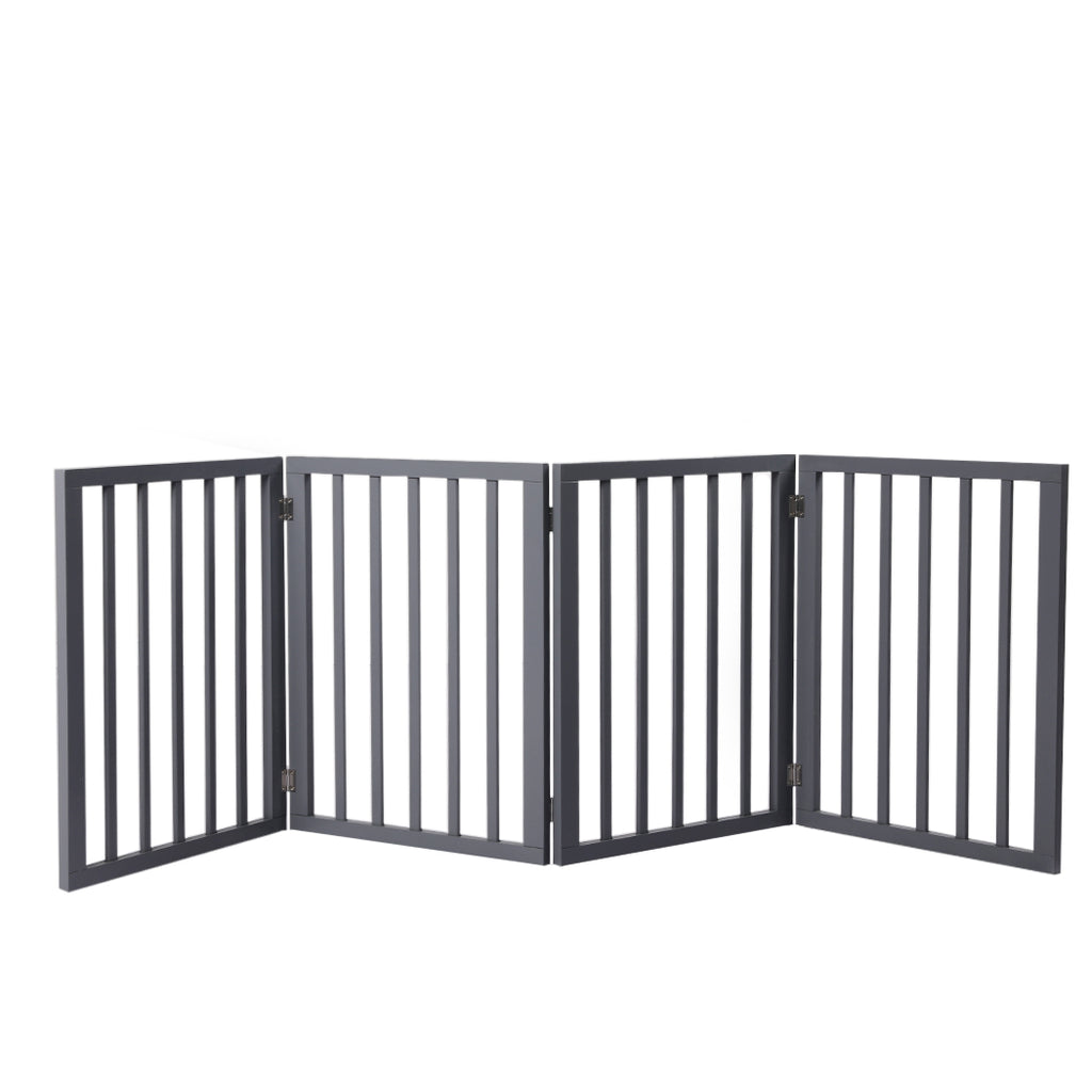 Wooden Pet Gate Dog Fence Retractable Grey 600x 3MM-1973193642998894592