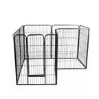 PaWz 8 Panel Pet Dog Playpen Puppy Exercise Black 24 inch-1975420507511721985