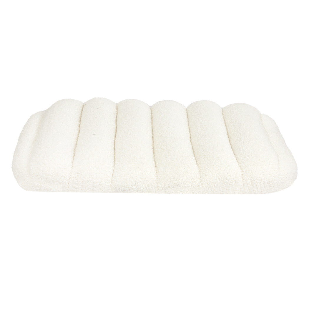 Pawz S Size Orthopedic Dog Bed with Sherpa Plush Removable Cover in White-1975420345624170497