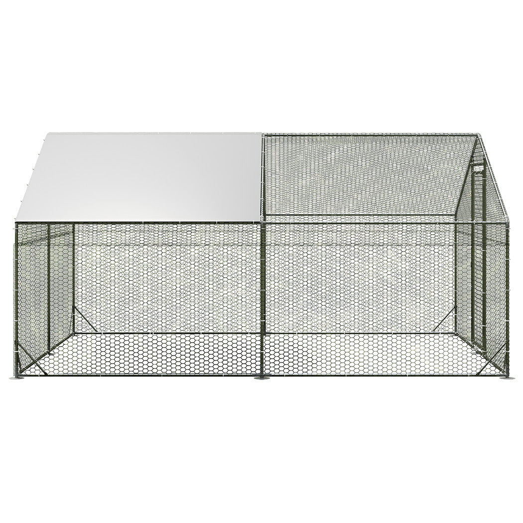Pawz 400x300x194cm Large Metal Walk-in Chicken Coop Cage-1973193526388854785