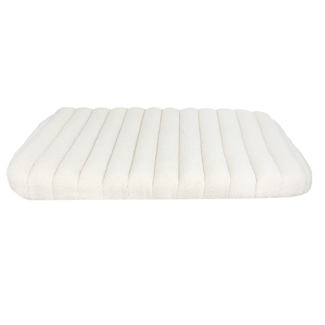 Pawz XL Size Orthopedic Dog Bed with Sherpa Plush Removable Cover in White-1975420345791942657