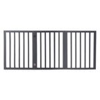 Wooden Pet Gate Dog Fence Retractable Grey 2000x 3MM-1975420451777810433