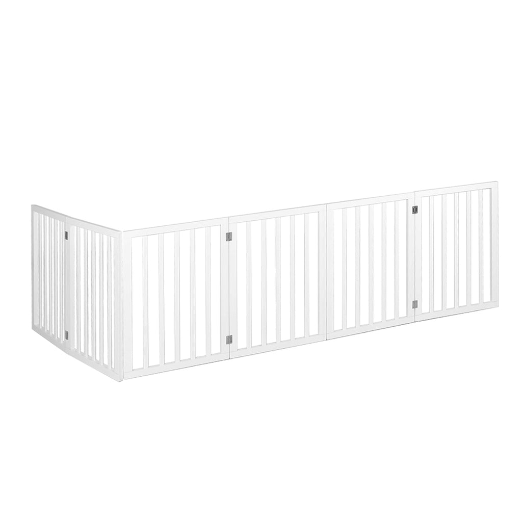 PaWz Wooden Pet Gate Dog Fence Safety White 100 Pack-1973193643762257921