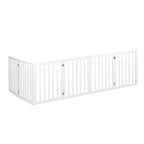 PaWz Wooden Pet Gate Dog Fence Safety White 100 Pack-1973193643762257921