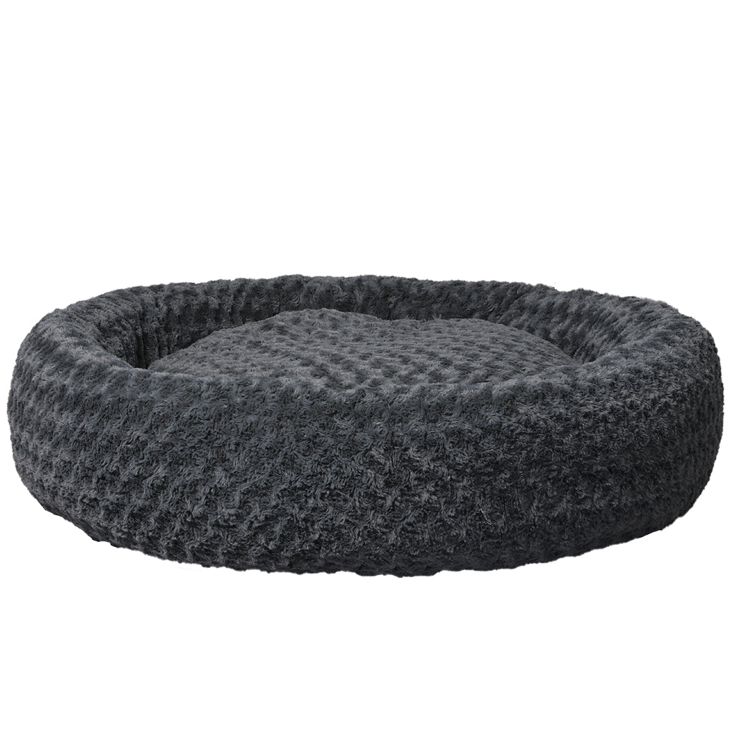 PaWz Calming Dog Bed Warm Soft Plush XL Dark Grey X-Large-1973193664998019073