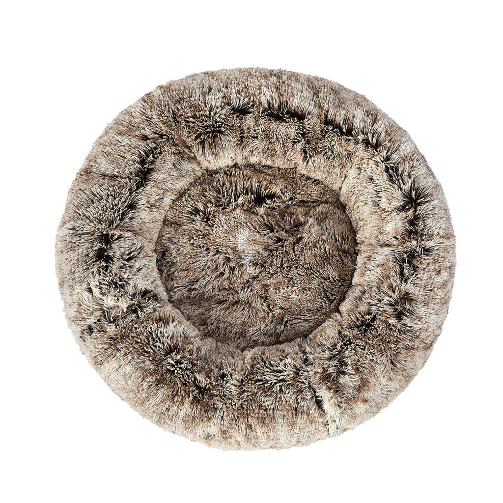 PaWz Pet Bed Cat Dog Donut Nest Calming XL Brown X-Large-1973193631959486465