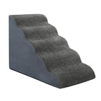 Pawz 5 Steps Pet Stairs Dog Ramp High Density Foam Grey-1973193539949039617