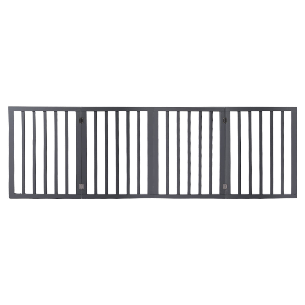 Wooden Pet Gate Dog Fence Retractable Grey 600x 3MM-1973193642998894593