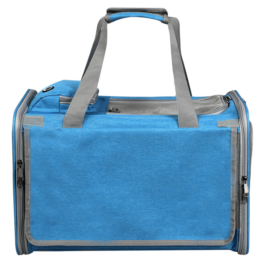 Pawz 3 in 1 Pet Soft Crate Dog Cat Carrier L Size Blue-1973193524660801537