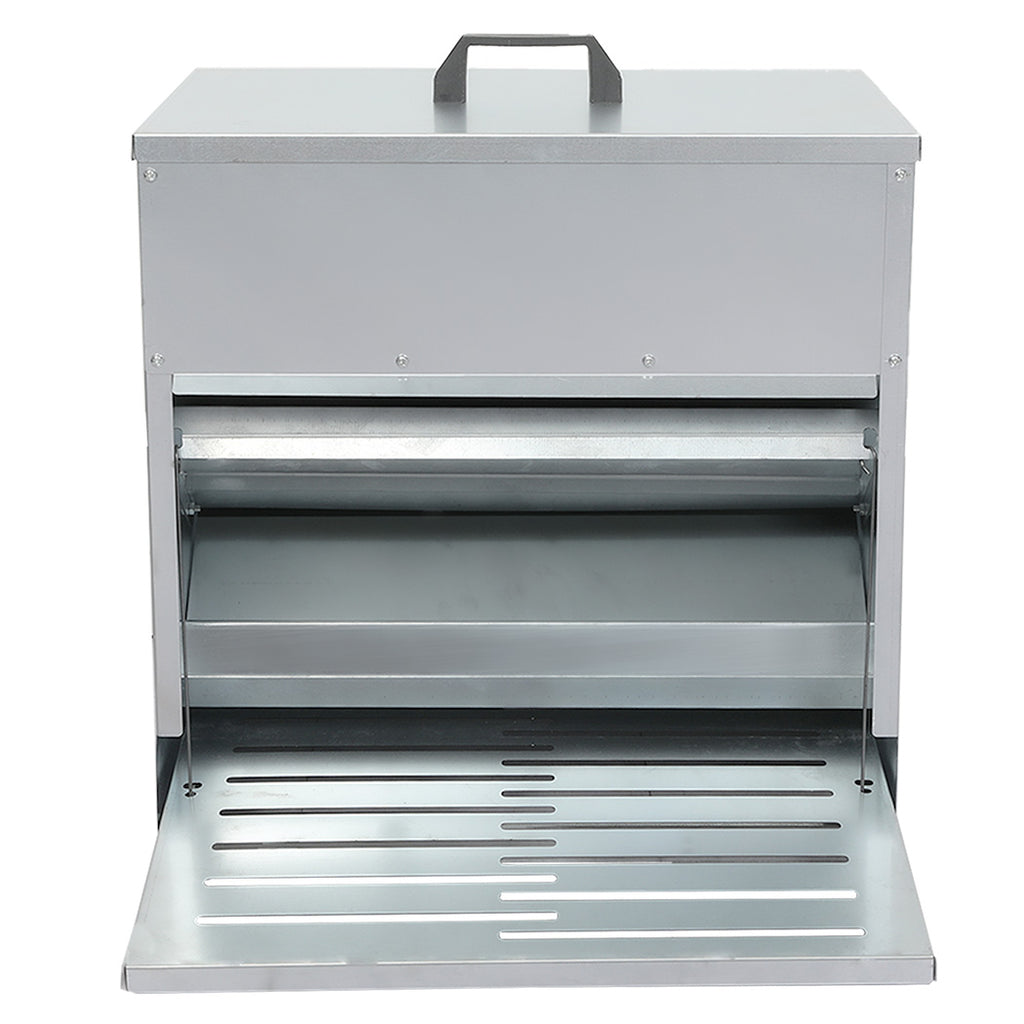 PaWz 10KG Auto Chicken Feeder Dispenser Galvanised Steel-1973193513172602881