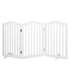 PaWz Wooden Pet Gate Dog Fence Safety White-1975420391706988545