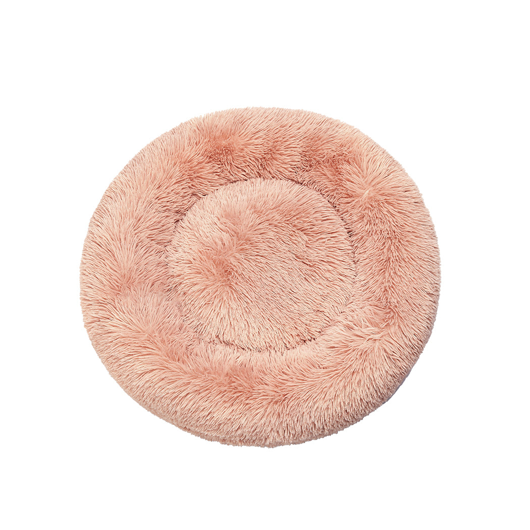 PaWz Pet Bed Cat Dog Donut Nest Calming L Pink Large-1973193903440007169
