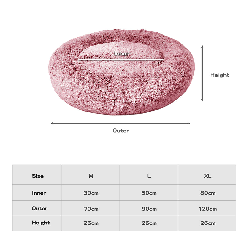 PaWz Pet Bed Memory Foam Dog Donut Pink Large-1973193686930034690