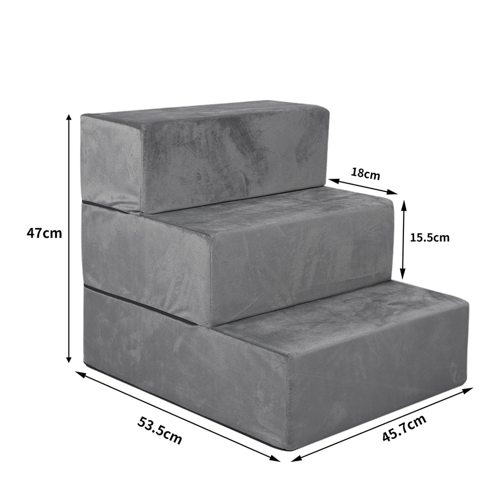 PaWz Pet Stairs 3 Steps Portable Adjustable Medium-1975420444764934146