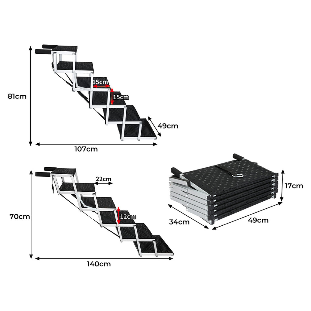 Pawz Dog Ramp Pet Stair Car Suv Travel Step Foldable-1975420347213811714