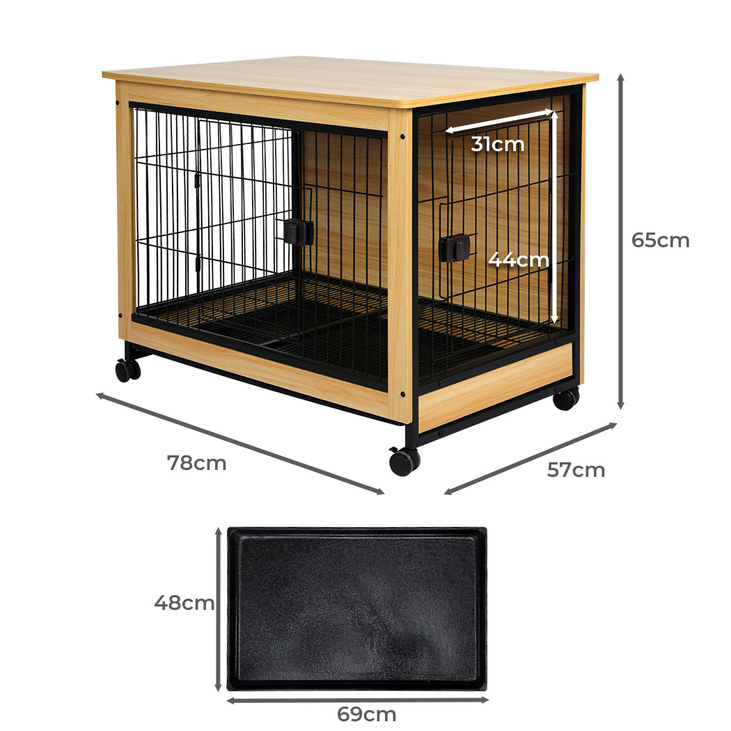 PaWz Wooden Wire Dog Kennel Side End L Large-1973193672535183362