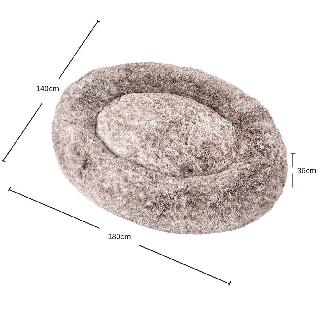 TheNapBed 1.8m Human Size Pet Bed Fluffy Brown-1975420392067698690