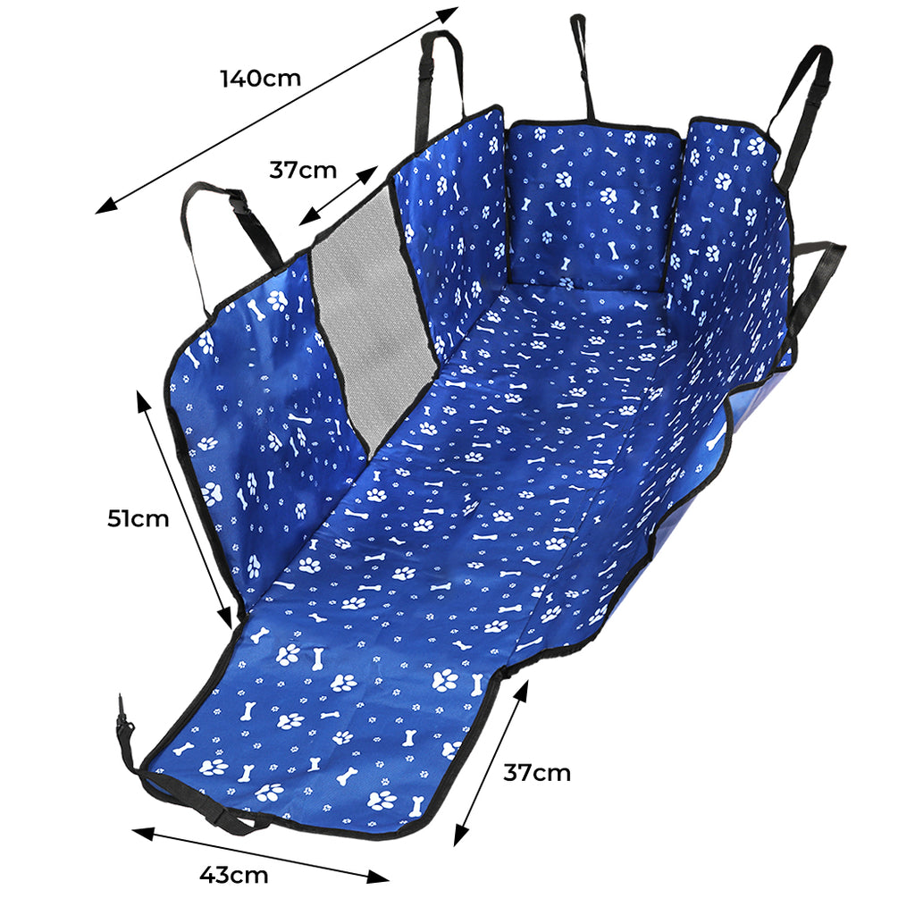 PaWz Pet Back Car Seat Cover Hammock Blue-1973193650611556354