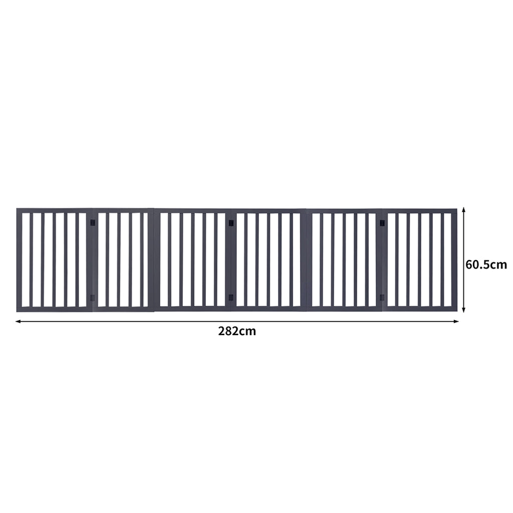 PaWz Wooden Pet Gate Dog Fence Safety Grey 100 Pack-1973193643569319938