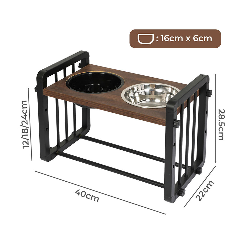 PaWz Adjustable Height Pet Feeder Elevated Medium-1973193682979000322