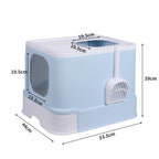 PaWz Cat Litter Box Fully Enclosed Kitty Blue-1973193623709290498