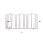 PaWz Wooden Pet Gate Dog Fence Safety White-1975420391706988546